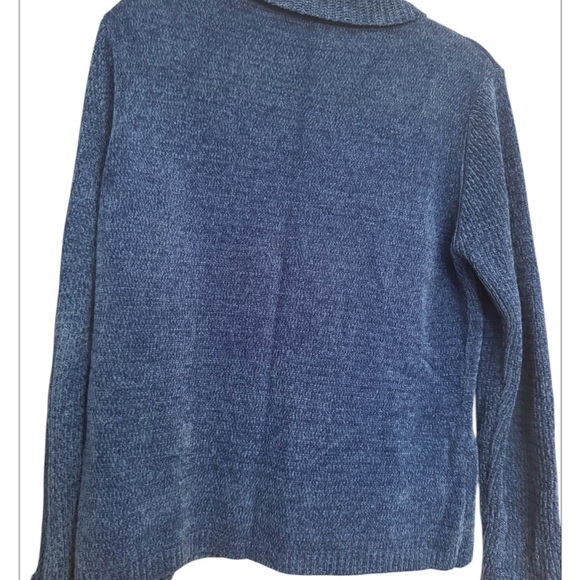Blast Blue Chenille Sweater NWOT - Picture 2 of 3